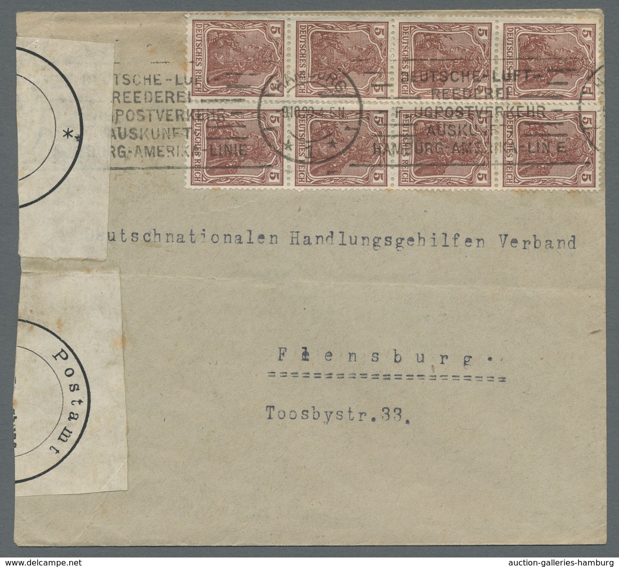 Heimat: Hamburg: 1920-1945, Sammlung Der Werbemaschinenstempel Des Postamtes "Hamburg 1" Auf Selbstg - Other & Unclassified