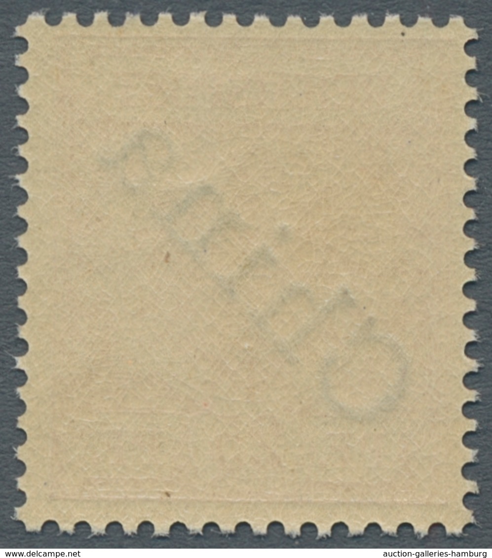 Deutsche Post In China: 1898, 25 Pf Orange, Diagonaler Aufdruck Mit Seltenen Plattenfehler "I" In Re - Deutsche Post In China
