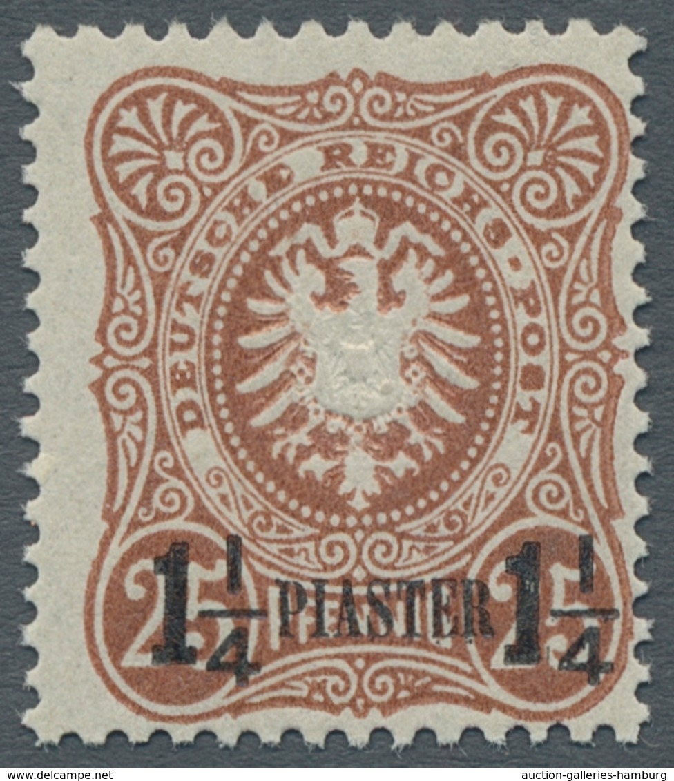 Deutsche Post In Der Türkei: 1887, 1 1/4 Piaster Orangebraun, Postfrisches Einwandfreies Prachtstück - Turkey (offices)