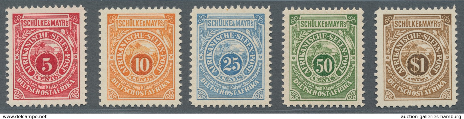 Deutsch-Ostafrika - Besonderheiten: 1892, Schülke U. Mayr's Nachdrucksatz 5c Bis 1 Doll. Kplt. Postf - German East Africa