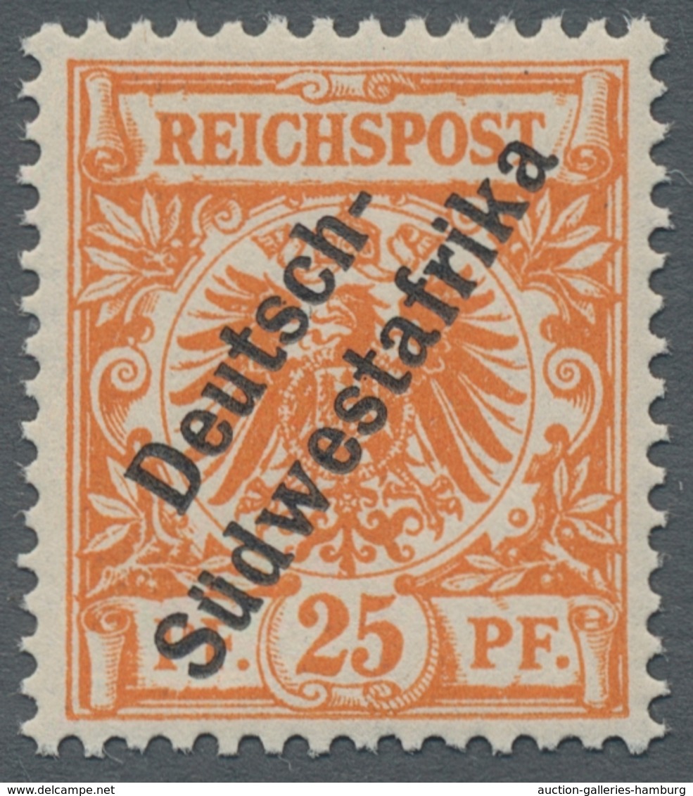 Deutsch-Südwestafrika: 1899, 25 Pf Rötlichorange, Postfrisch In Tadelloser Erhaltung. Fotoattest Czi - África Del Sudoeste Alemana
