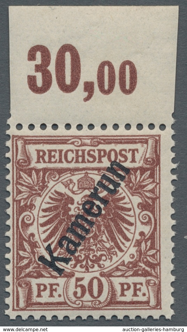 Deutsche Kolonien - Kamerun: 1897, 3-50 Pf Krone/Adler, Kplt. Postfrischer Satz, Dabei Die 25 Pf Als - Kamerun