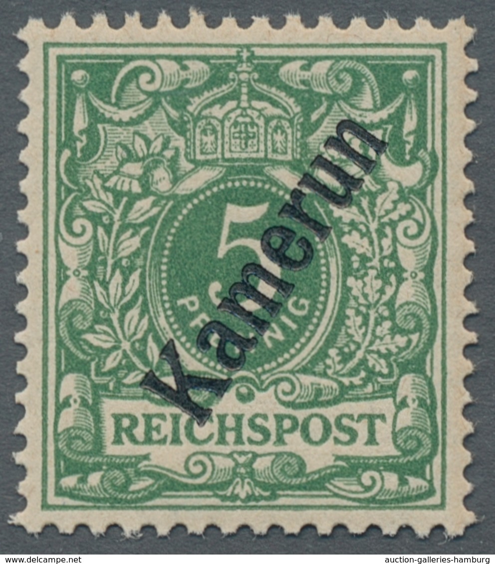 Deutsche Kolonien - Kamerun: 1897, 3-50 Pf, Berner Druck, Kplt. Postfrischer Prachtsatz Dieser Selte - Camerún