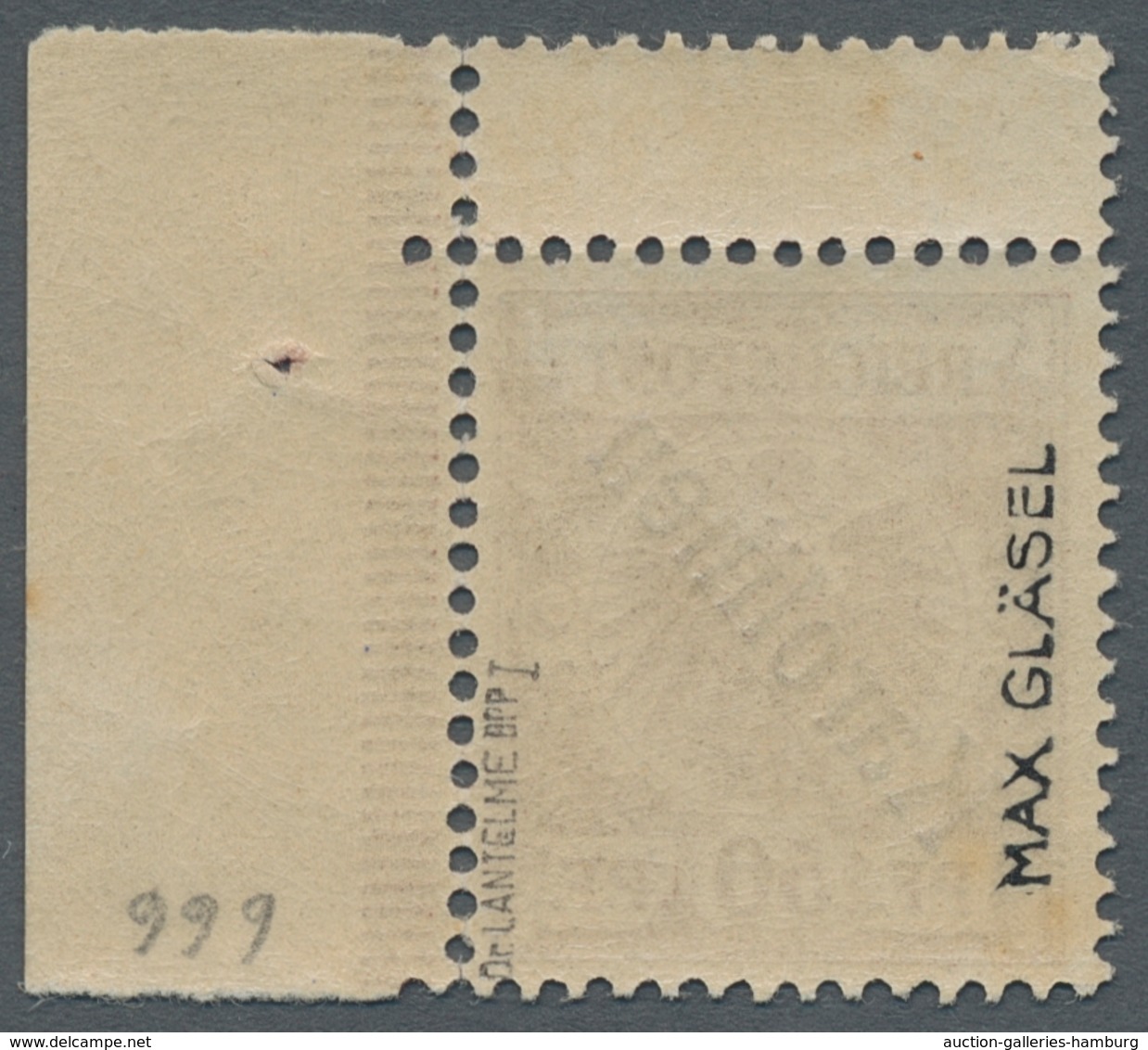 Deutsche Kolonien - Karolinen: 1899, 50 Pf, Diagonaler Aufdruck, Postfrisches Eckrandstück Mit Anhg. - Caroline Islands