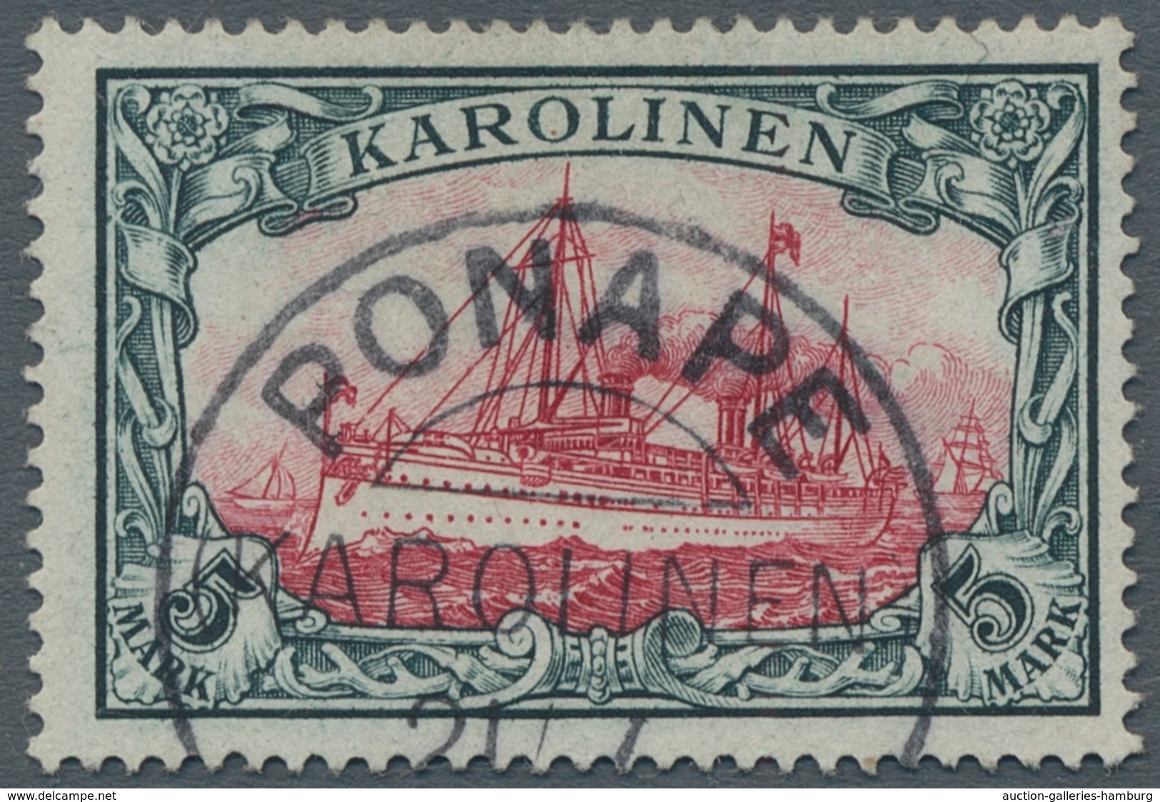 Deutsche Kolonien - Karolinen: 1900, Kaiserjacht, OWz. Kplt. Satz Sauber Gestempelt. Meist Gepr. Pfe - Islas Carolinas