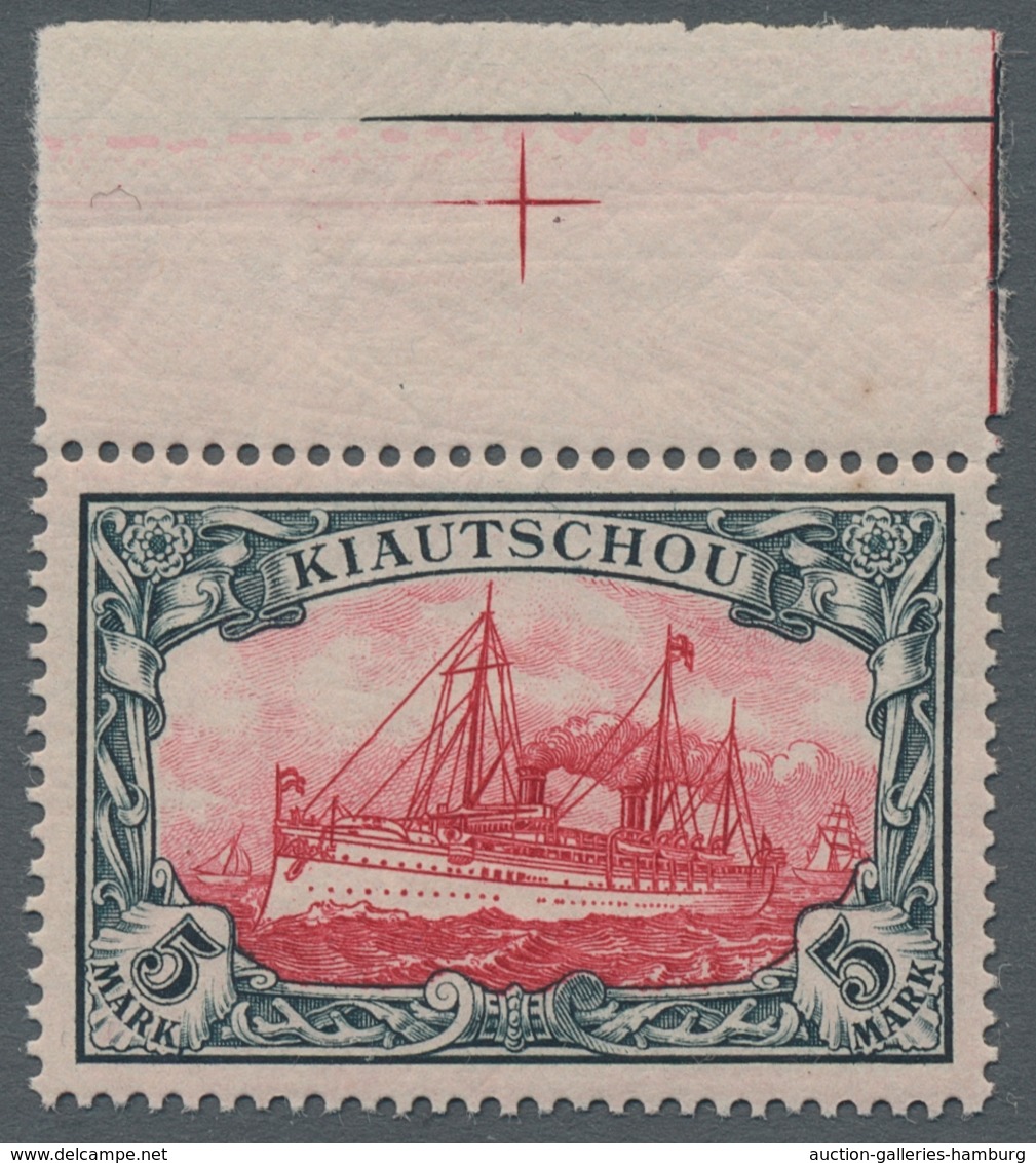 Deutsche Kolonien - Kiautschou: 1901, Kaiserjacht 3 Pf Bis 5 M OWz, Kompletter, Postfrischer Satz, D - Kiautchou