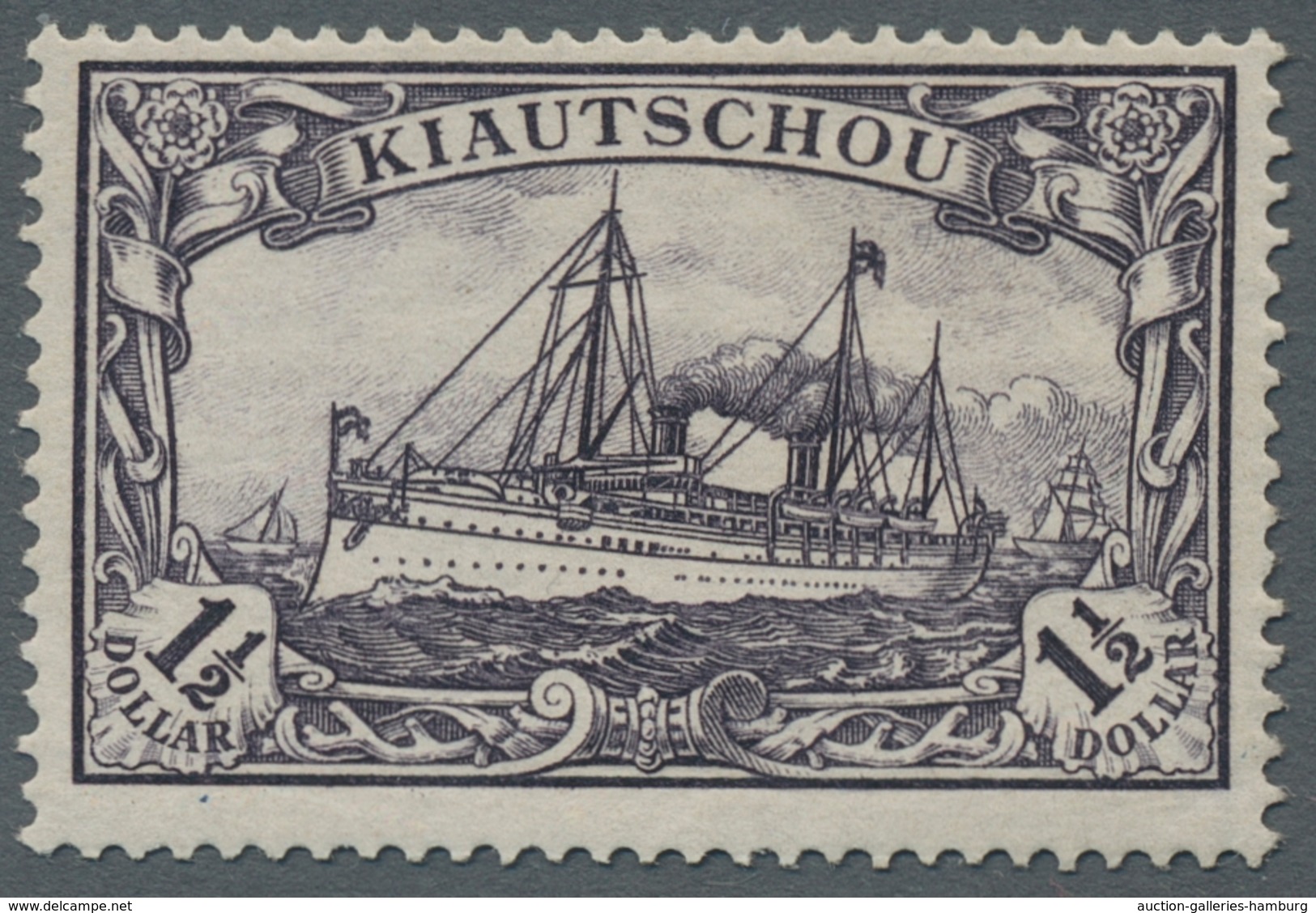 Deutsche Kolonien - Kiautschou: 1905, Kaiserjacht, 1 C Bis 2 1/2 $, Postfrischer Kompletter Satz, Bi - Kiautchou