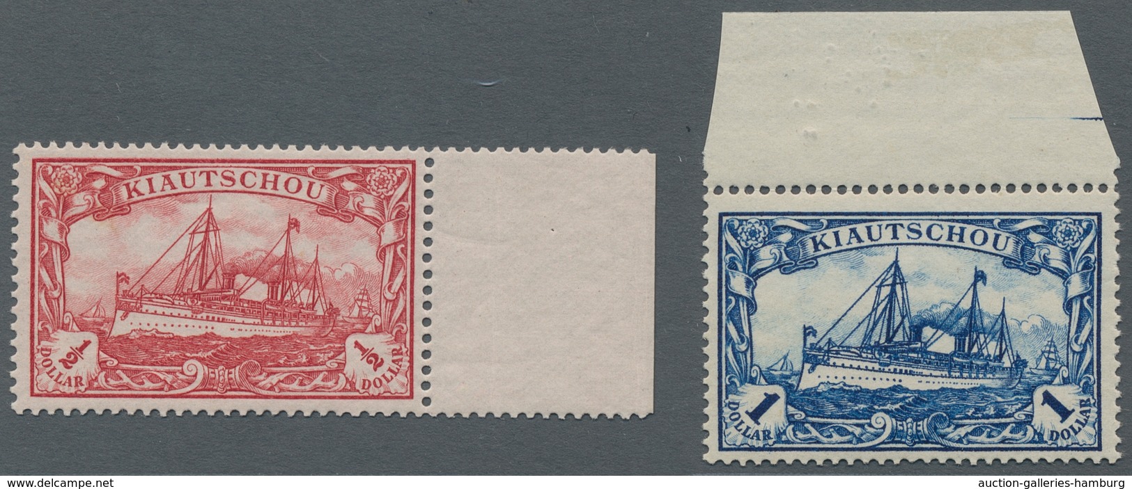 Deutsche Kolonien - Kiautschou: 1905, Kaiserjacht, 1 C Bis 2 1/2 $, Postfrischer Kompletter Satz, Bi - Kiautchou
