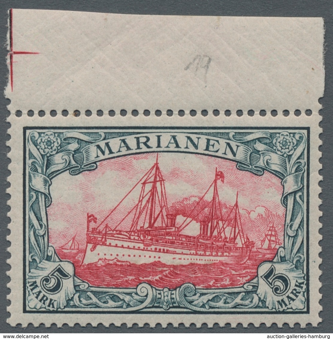 Deutsche Kolonien - Marianen: 1901, Kaiserjacht, 3 Pf Bis 5 M, Postfrischer, Einwandfreier Satz. End - Islas Maríanas