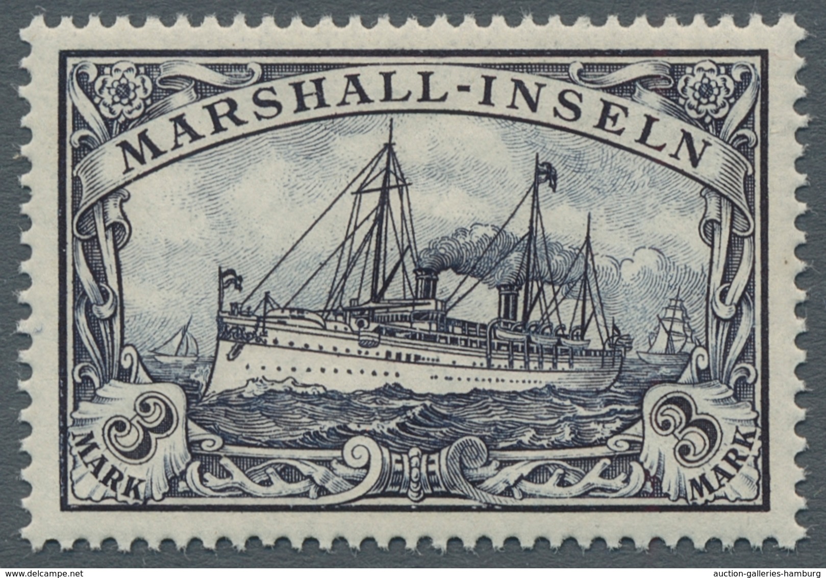 Deutsche Kolonien - Marshall-Inseln: 1901, Kaiserjacht, Kplt. Satz Postfrisch Einwandfrei., Dabei Ei - Marshall-Inseln