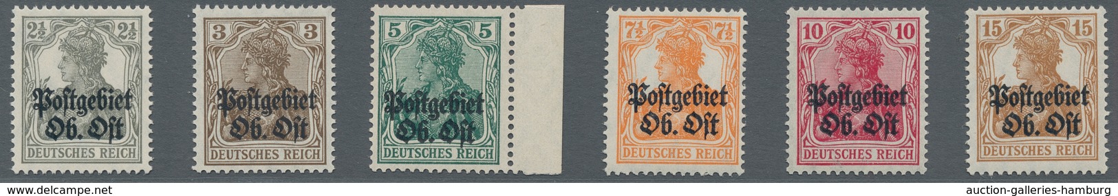 Deutsche Besetzung I. WK: Postgebiet Ober. Ost: 1916-18, "Landesausgabe Und Notausgabe Dorpat", Post - Occupation 1914-18