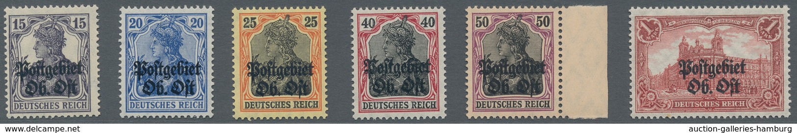 Deutsche Besetzung I. WK: Postgebiet Ober. Ost: 1916-18, "Landesausgabe und Notausgabe Dorpat", post