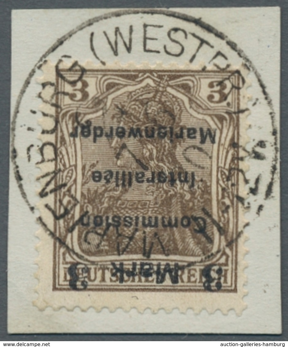 Deutsche Abstimmungsgebiete: Marienwerder: 1920, Germania 3 Pfennig Mit KOPFSTEHENDEM Aufdruck "3 Ma - Sonstige & Ohne Zuordnung