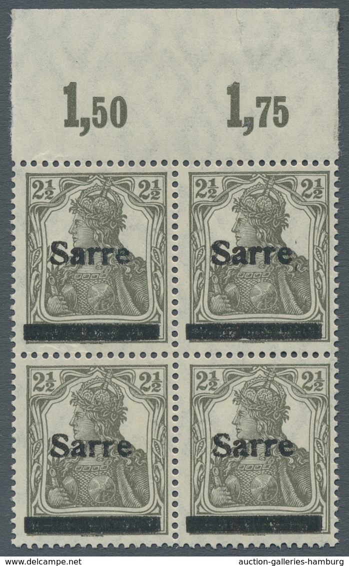 Deutsche Abstimmungsgebiete: Saargebiet: 1920, "2 ½ Pfg. Germania/Sarre Mit Aufdruck In Type II", Po - Cartas & Documentos