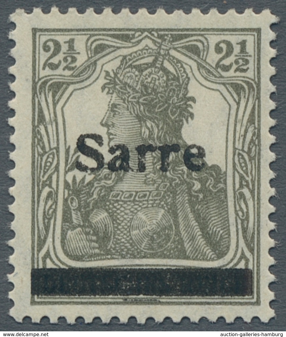 Deutsche Abstimmungsgebiete: Saargebiet: 1920, "2 ½ Pfg. Germania/Sarre Mit Aufdruck In Type II", Po - Covers & Documents