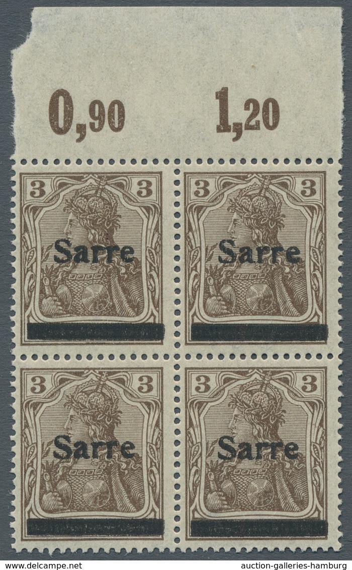 Deutsche Abstimmungsgebiete: Saargebiet: 1920, "3 Pfg. Germania/Sarre Mit Aufdruck In Type II", Post - Cartas & Documentos