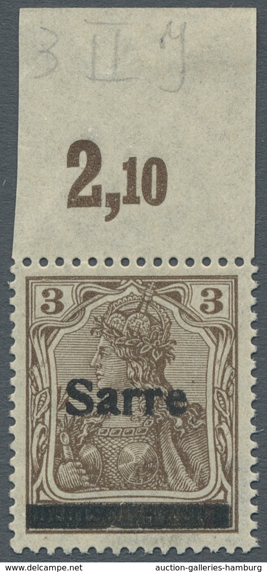 Deutsche Abstimmungsgebiete: Saargebiet: 1920, "3 Pfg. Germania/Sarre Mit Aufdruck In Type II Und PL - Covers & Documents