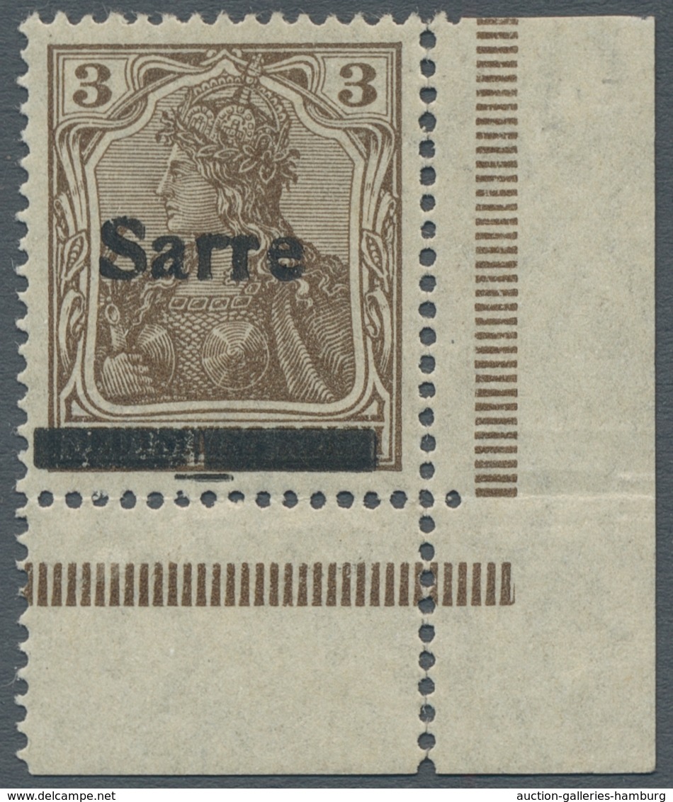 Deutsche Abstimmungsgebiete: Saargebiet: 1920, "3 Pfg. Germania/Sarre Mit Aufdruck In Type II Und PL - Cartas & Documentos