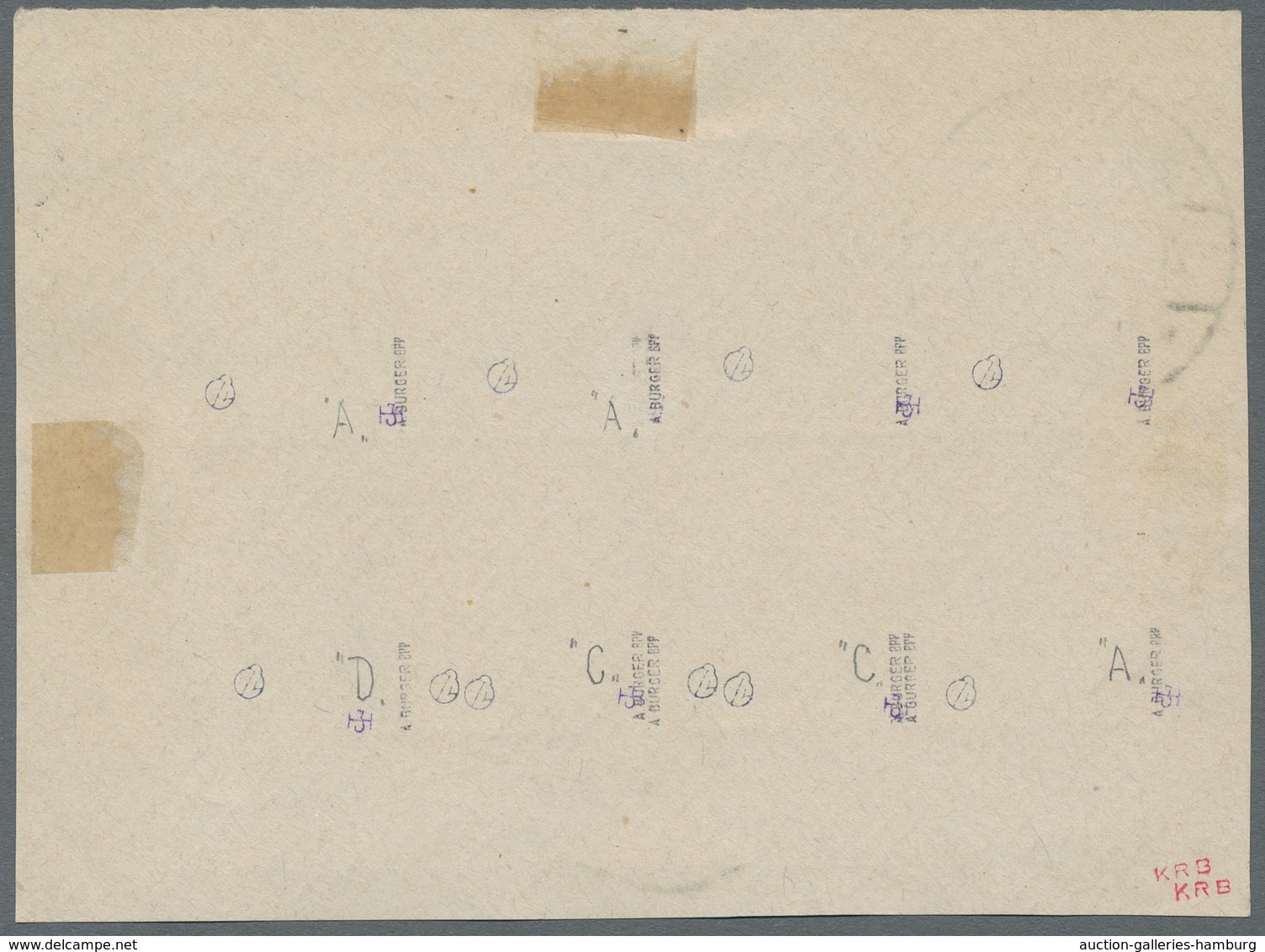 Deutsche Abstimmungsgebiete: Saargebiet: 1920, "5 Pfg. Germania/Sarre", Unterrandachterblock Der Frü - Cartas & Documentos