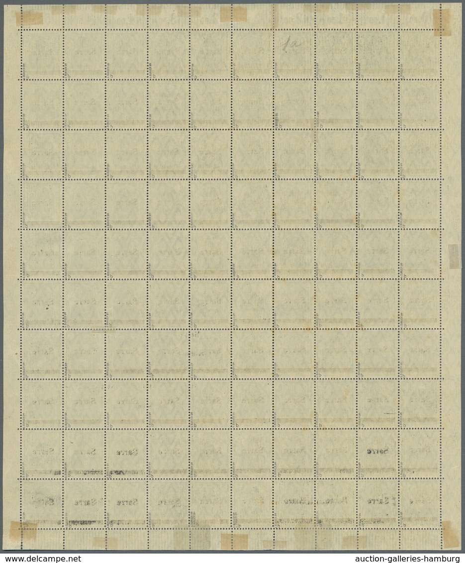 Deutsche Abstimmungsgebiete: Saargebiet: 1920, "5 Pfg. Germania/Sarre Schwärzlichbläulichgrün", Komp - Cartas & Documentos