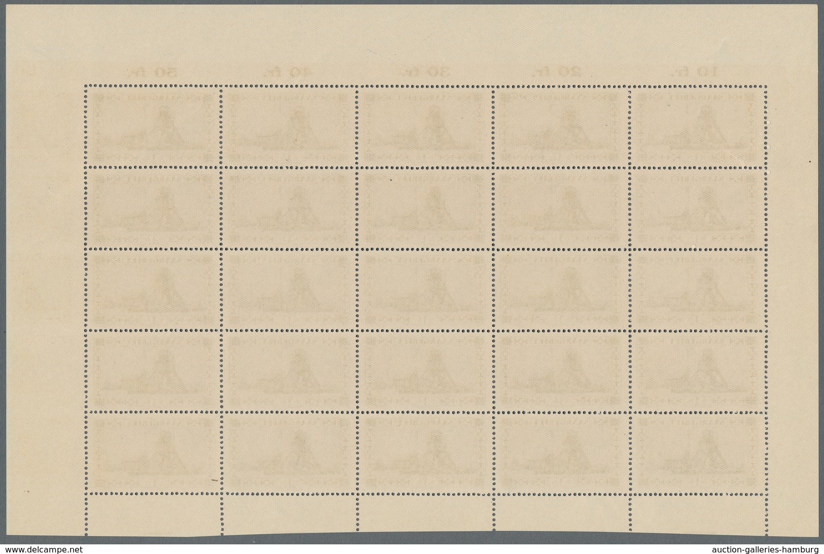 Deutsche Abstimmungsgebiete: Saargebiet: 1926, "Landschaftsbilder V", 25 Sätze je als Halbbogen in g