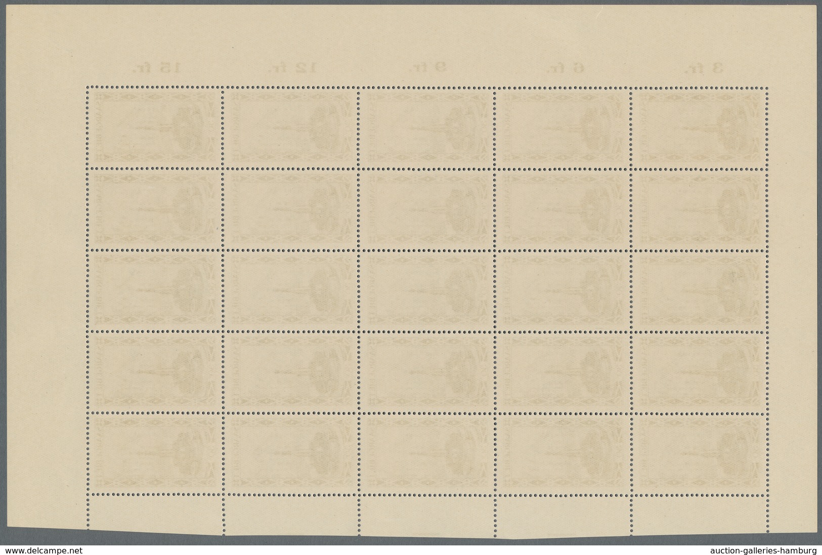 Deutsche Abstimmungsgebiete: Saargebiet: 1926, "Landschaftsbilder V", 25 Sätze je als Halbbogen in g