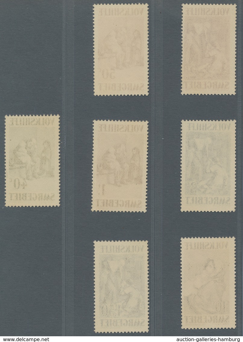 Deutsche Abstimmungsgebiete: Saargebiet: 1926-1935, kleine Sammlung auf Steckkarten, überwiegend pos