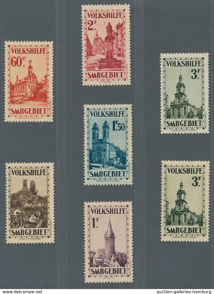 Deutsche Abstimmungsgebiete: Saargebiet: 1926-1935, kleine Sammlung auf Steckkarten, überwiegend pos