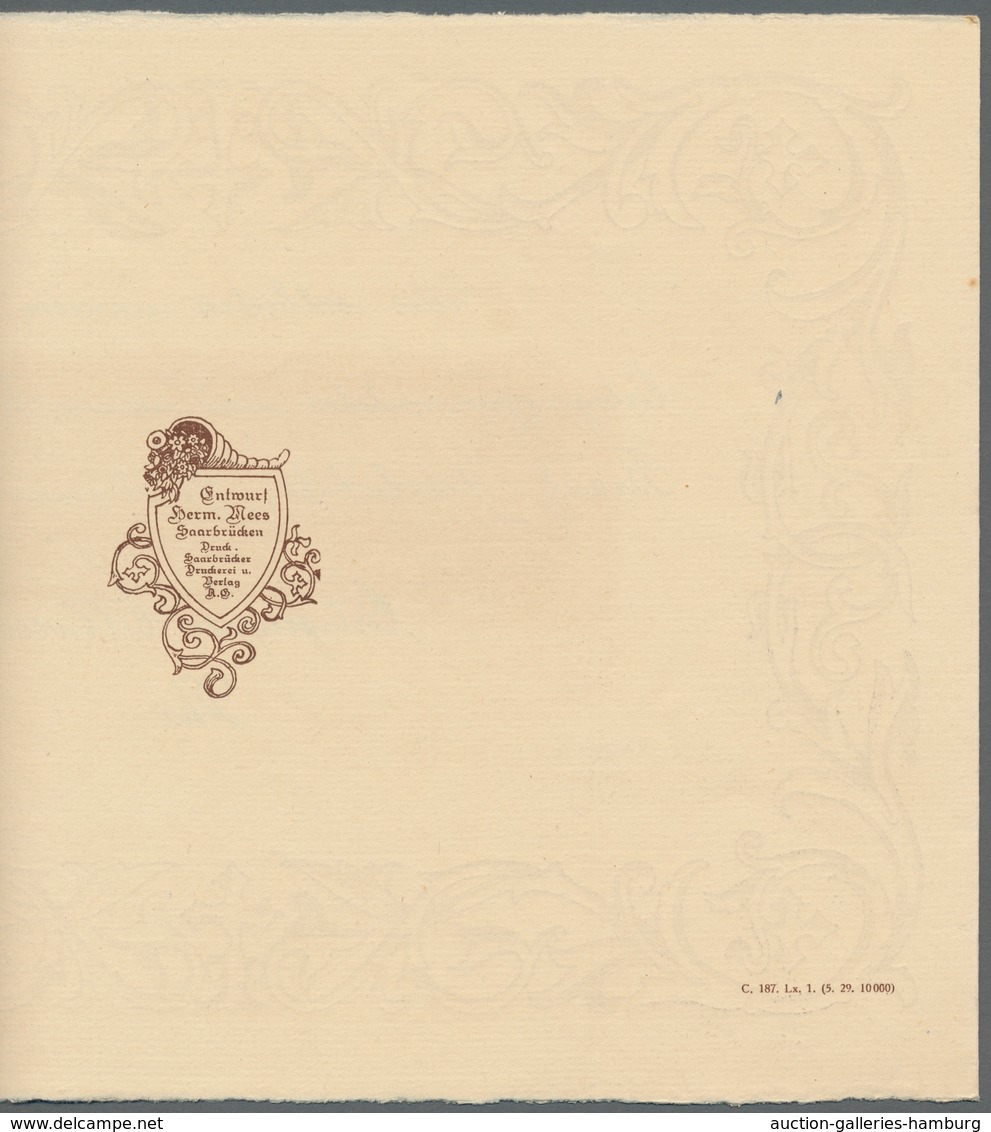 Deutsche Abstimmungsgebiete: Saargebiet: 1929, TELEGRAMM, Gebrauchtes Telegramm Anläßlich Einer Verl - Cartas & Documentos