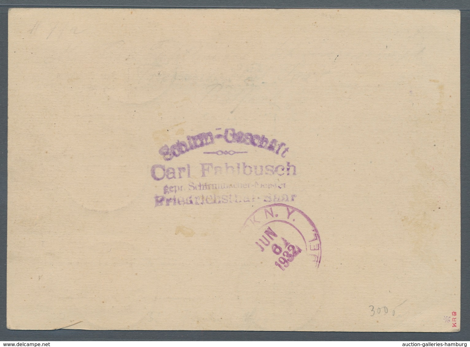 Deutsche Abstimmungsgebiete: Saargebiet: 1932, Katapult Nordatlantik, Zulieferung SAARGEBIET, Karte - Cartas & Documentos