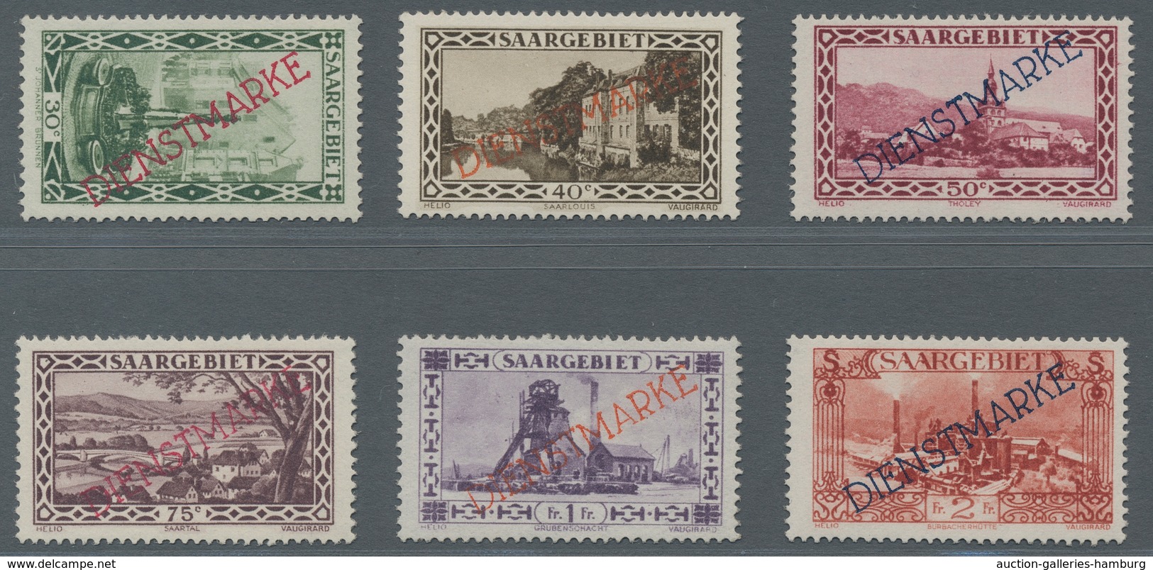 Deutsche Abstimmungsgebiete: Saargebiet - Dienstmarken: 1922-1929, Dienst 11 I Und II Sind Dabei, üb - Oficiales