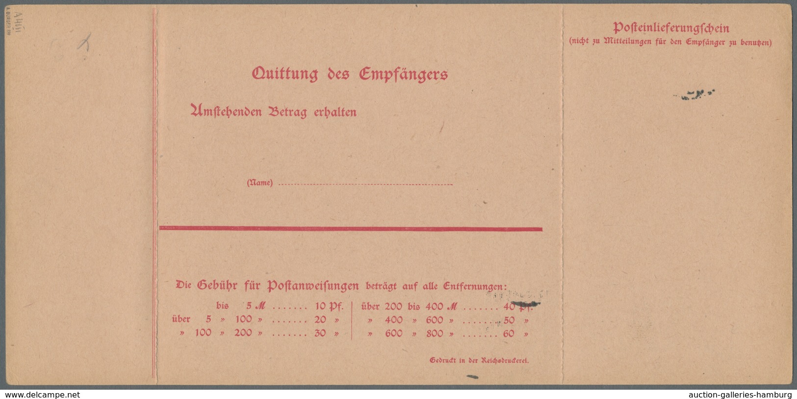 Deutsche Abstimmungsgebiete: Saargebiet - Ganzsachen: 1920, "10 Pfg. Germania/Saargebiet Type III", - Enteros Postales