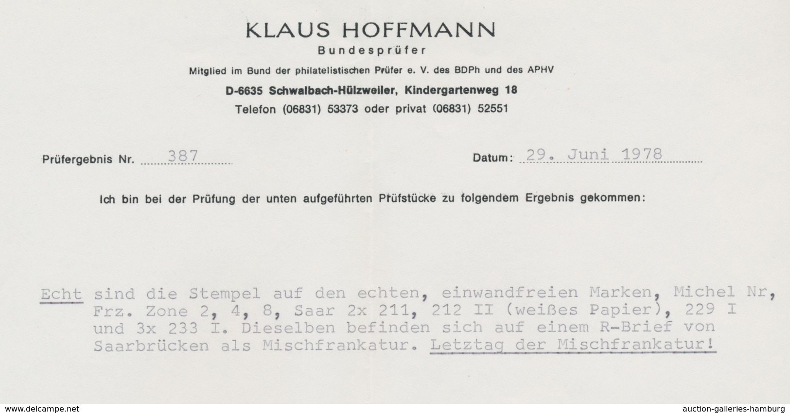 Saarland (1947/56): 1947, "15 Pfg. Neuauflage Ohne Aufdruck", Farbfrischer Wert In Vierfach-MiF Mit - Cartas & Documentos