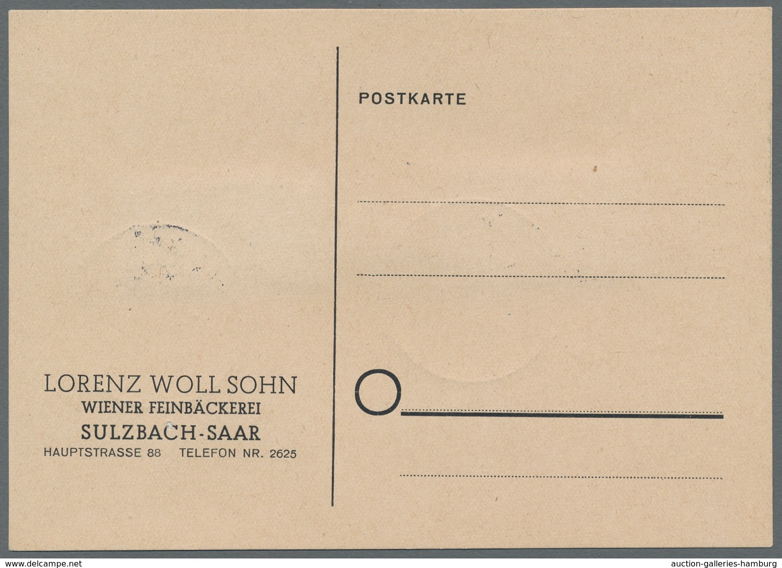 Saarland (1947/56): 1949, "Jugenherbergswerk" Mit SST Auf Blankokarte In Tadelloser Erhaltung, Mi. 2 - Cartas & Documentos