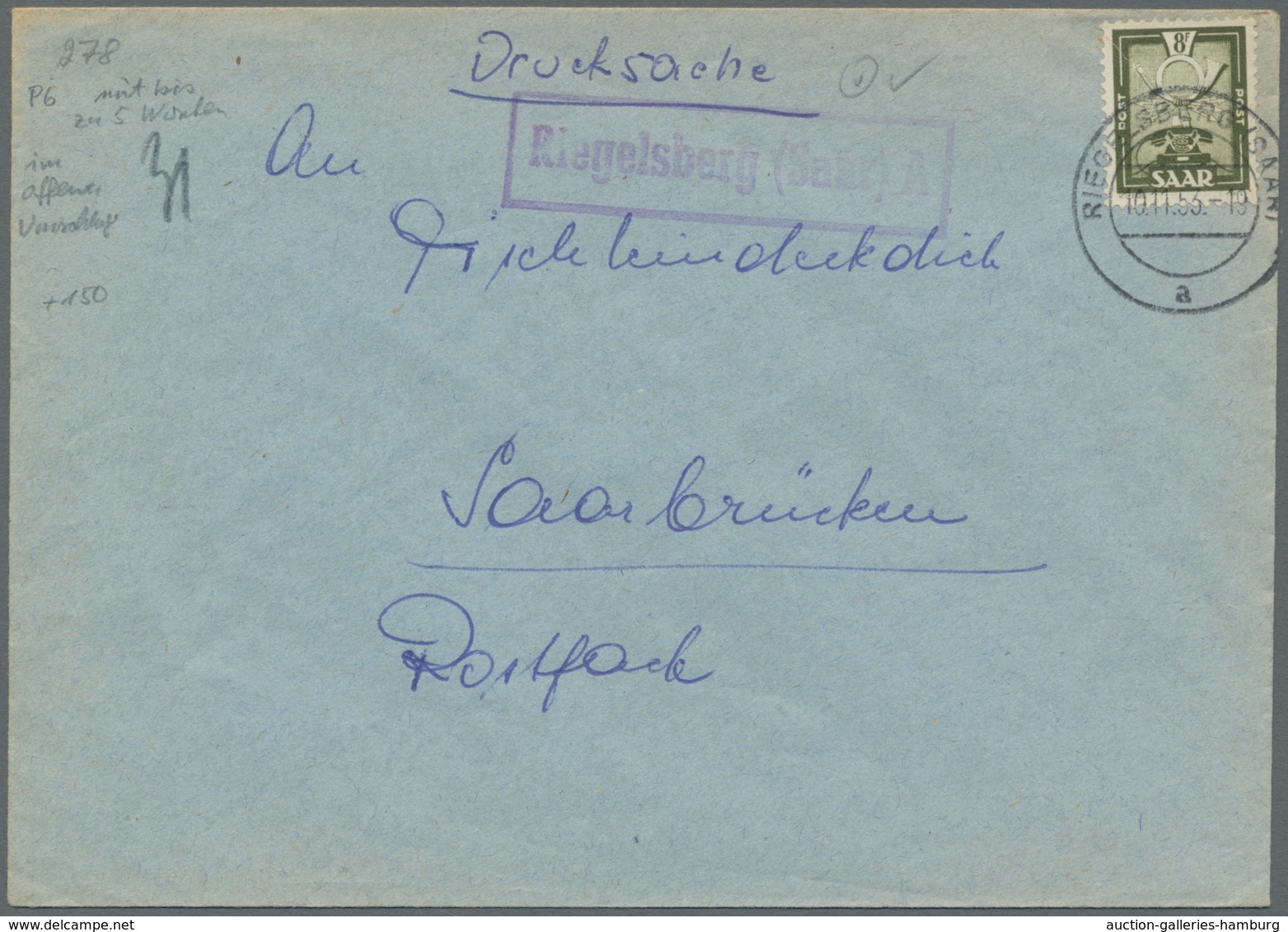 Saarland (1947/56): 1949, "Saar IV", Vier Frankierte Belege In Guter Bedarfserhaltung, Dabei Dreimal - Cartas & Documentos