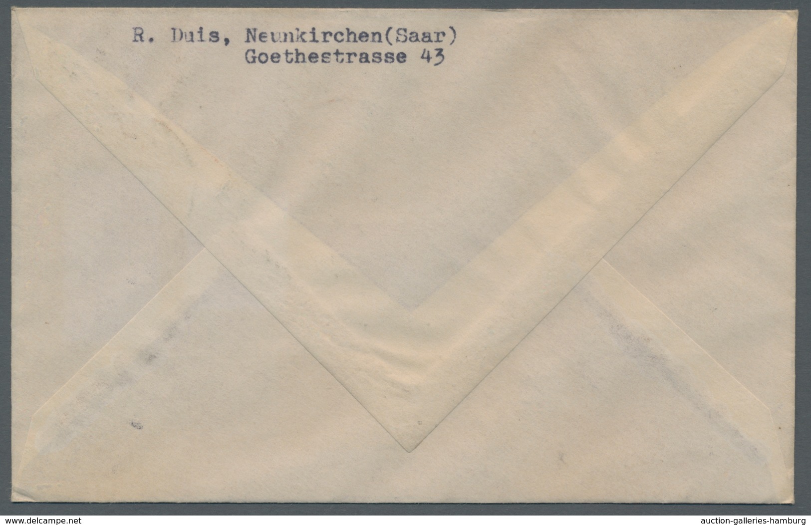 Saarland (1947/56) - Besonderheiten: NEUNKIRCHEN (SAAR) B -1.4.48, Klar Auf Frankiertem Flugbrief Na - Otros & Sin Clasificación