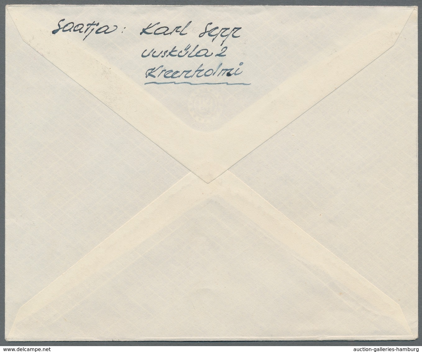 Dt. Besetzung II WK - Estland: 1941-1942, Partie von 5 Briefen mit Mi.Nr. 2x in Mischfrankatur mit O