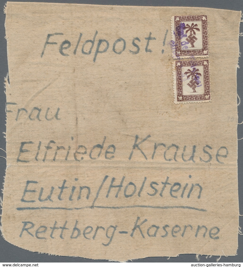 Feldpostmarken: 1943, Tunis, Feldpostpäckchen-Zulassungsmarke, Hellgraugelbes, Dickes Papier, Zwei S - Other & Unclassified