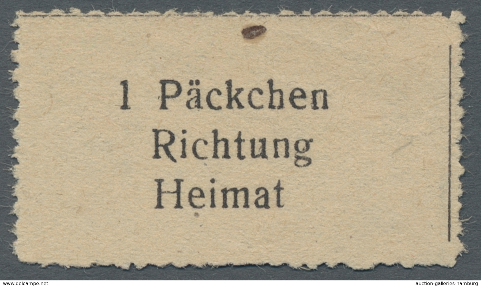 Feldpostmarken: 1943, "Krim"-Feldpostpäckchen-Zulassungsmarke Ungebraucht Ohne Gummi In Type I Mit A - Otros & Sin Clasificación