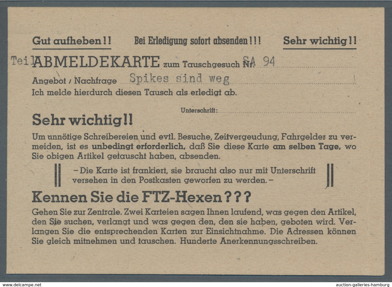 Alliierte Besetzung - Gemeinschaftsausgaben: 1946, 3 Pf. Braun, Seltene EF V. 27.2.46 Auf Portogerec - Other & Unclassified