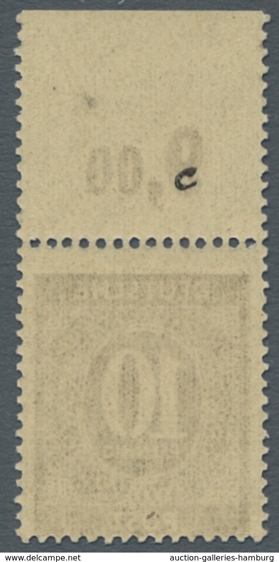 Alliierte Besetzung - Gemeinschaftsausgaben: 1946, "10 Pfg. Schwarzorangebraun Vom Plattenoberrand, - Other & Unclassified