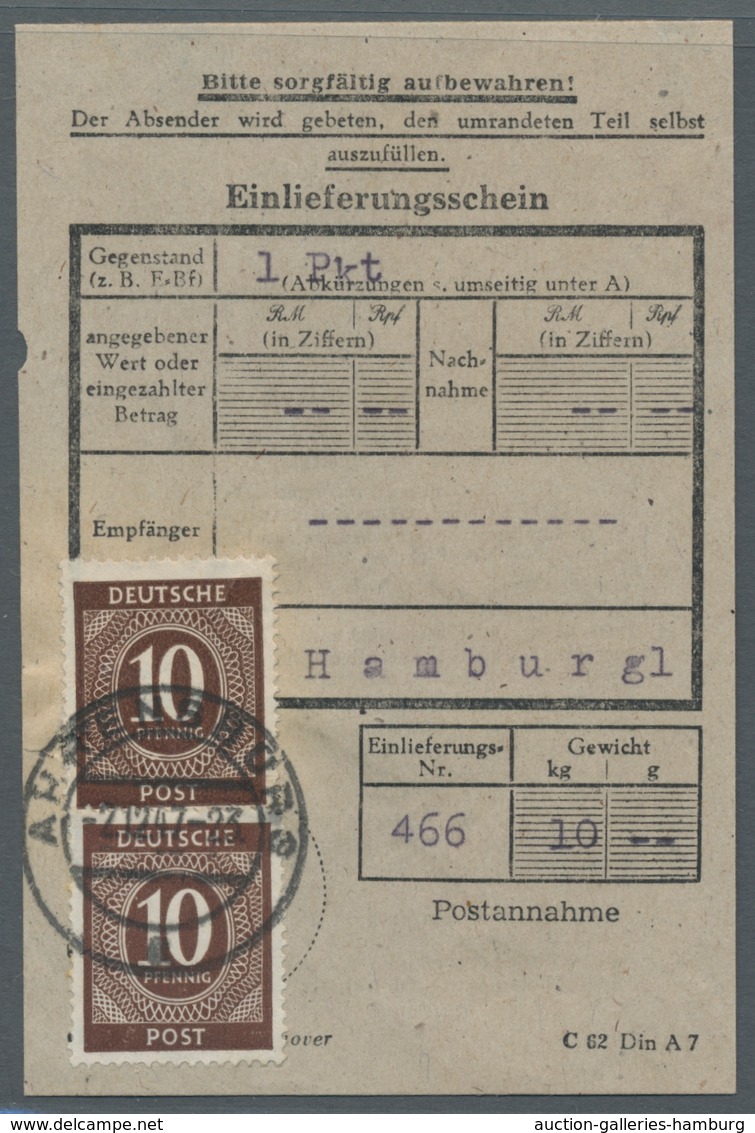 Alliierte Besetzung - Gemeinschaftsausgaben: 1946, 10 Pf. Braun, 2 Werte Als Portogerechte Verwendun - Otros & Sin Clasificación