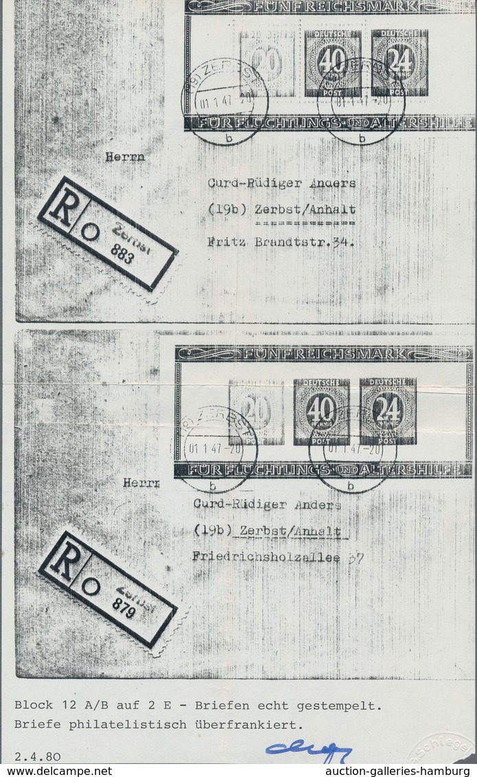 Alliierte Besetzung - Gemeinschaftsausgaben: 1946, "Zeughaus-Blockpaar", Sauber Mit übergehendem Tag - Altri & Non Classificati
