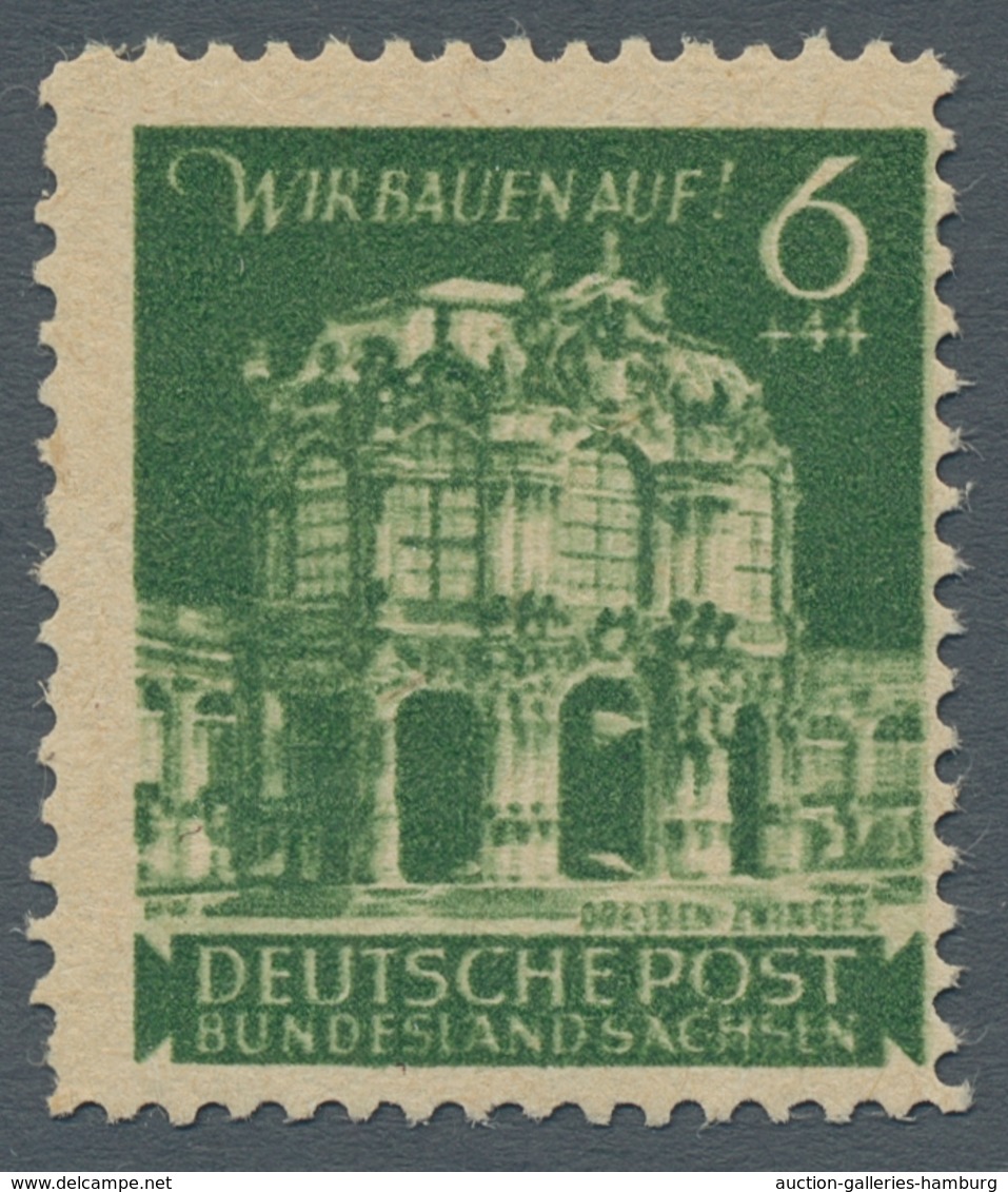 Sowjetische Zone - Ost-Sachsen: 1946, "6 Pfg. Zwinger Dunkelgelbgrün Als Probedruck", Postfrischer W - Otros & Sin Clasificación