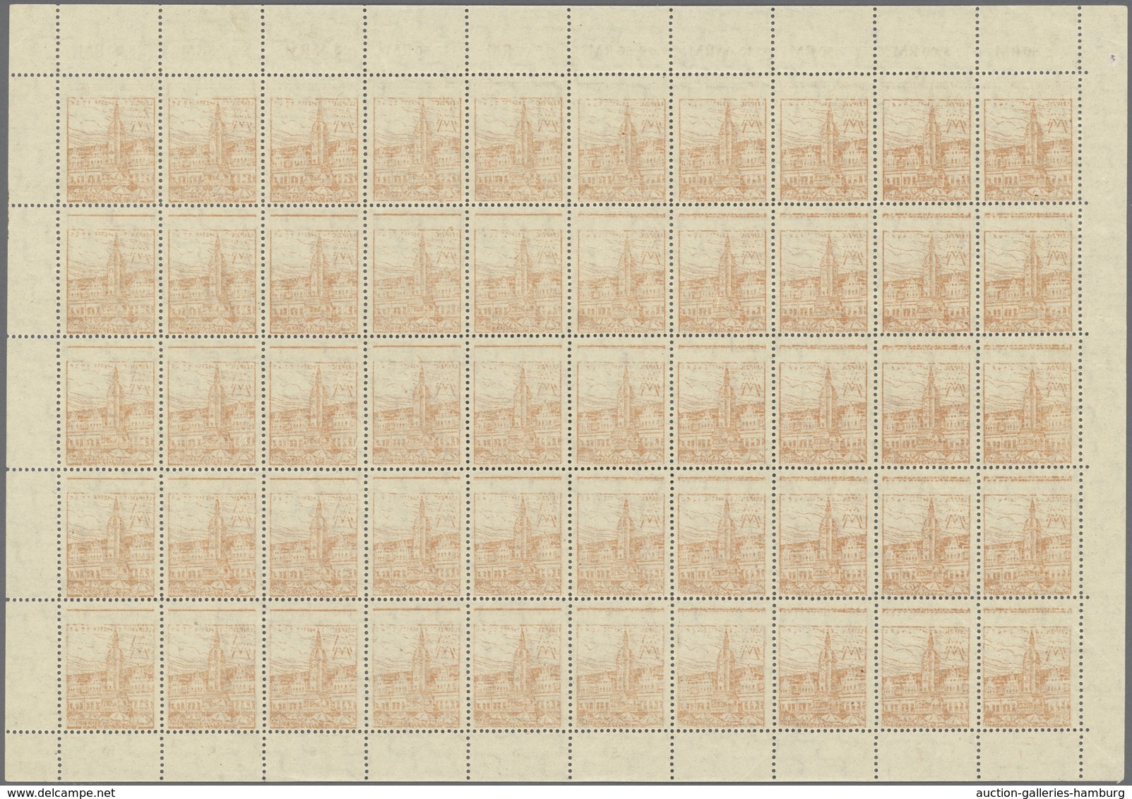 Sowjetische Zone - West-Sachsen: 1946, Leipziger Messe, 24 Pfg.+26 Pfg. Bräulichorange, Kompletter B - Other & Unclassified