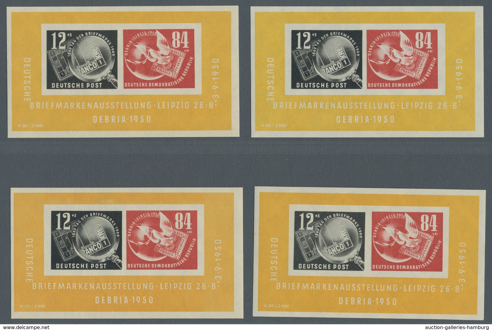 DDR: 1950, "DEBRIA"-Block, Zehn Postfrische Blocks In Ausgabetypischer Erhaltung, Mi. 1600,--. - Covers & Documents