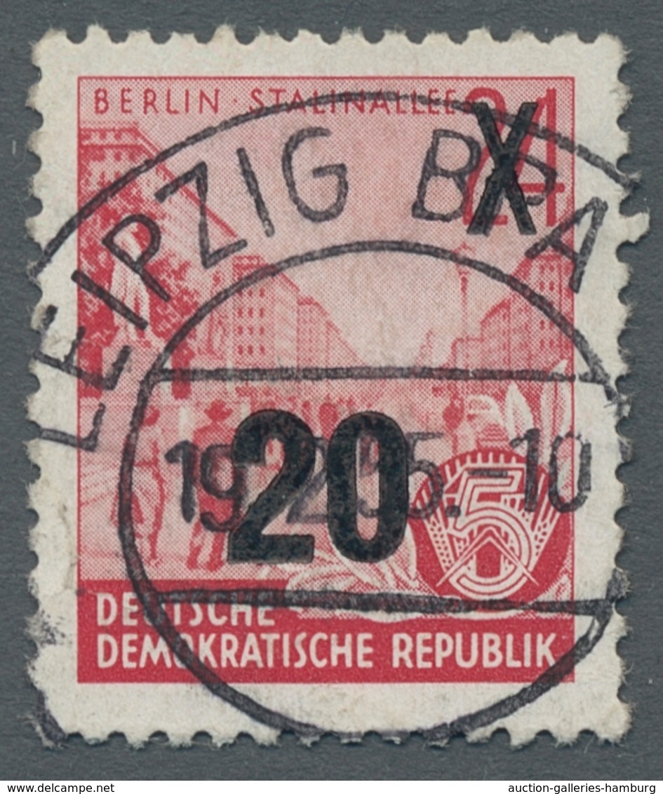 DDR: 1954, Fünfjahresplan Mit Versehentlichem Überdruck 20 Auf 24 Pfennig Auf Der Offstdruck-Urmarke - Cartas & Documentos