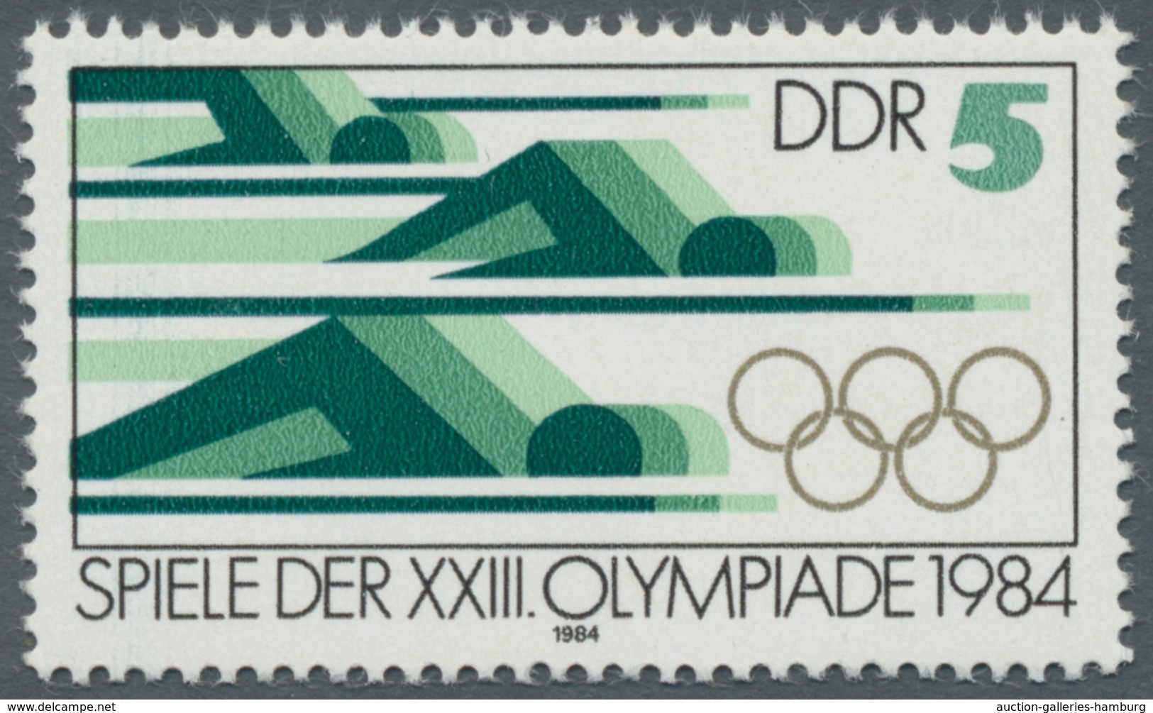 DDR: 1984, Olympische Sommerspiele Los Angeles, Nicht Verausgabte Sondermarke Zu 5 Pf. Postfrisch, F - Cartas & Documentos