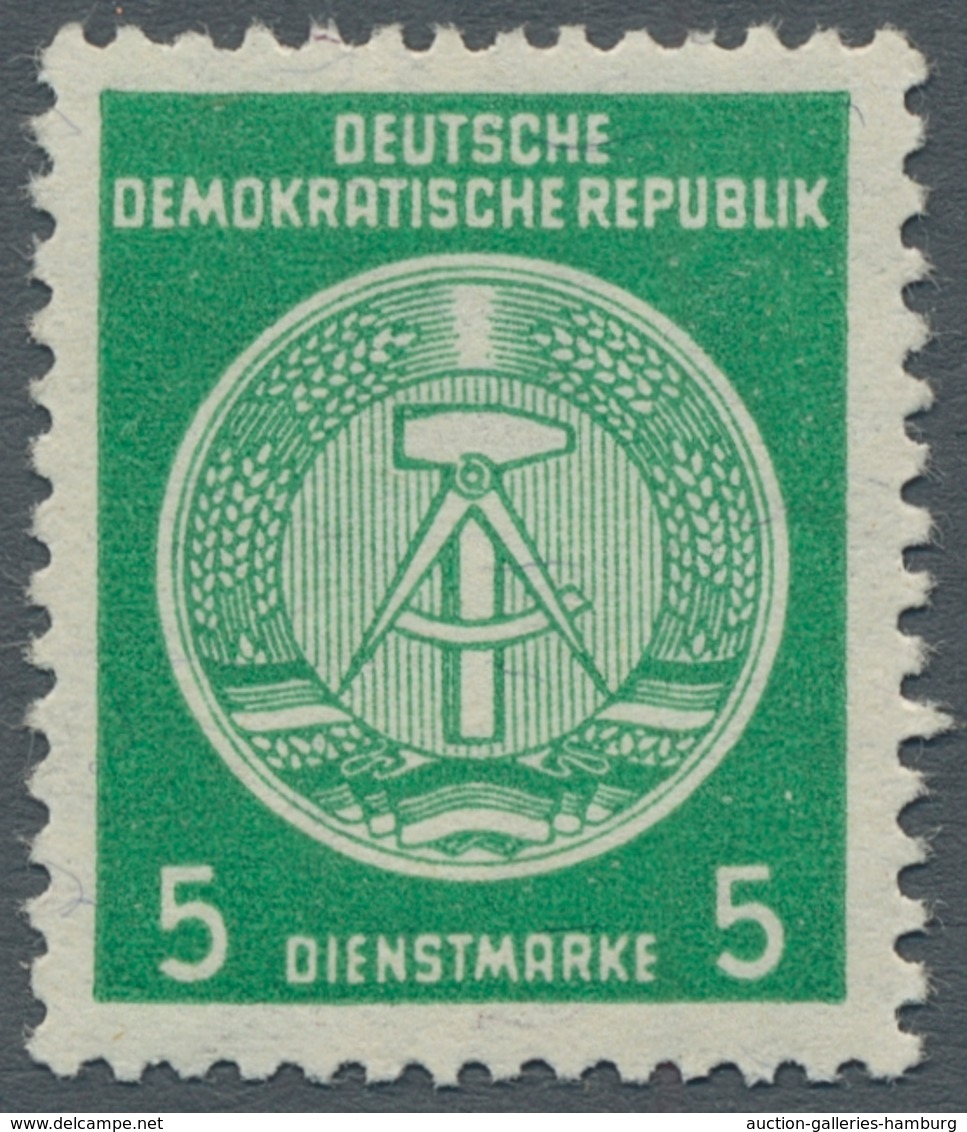 DDR - Dienstmarken A (Verwaltungspost B): 1956, "5 Pfg. Zirkelmarke Auf Faserpapier Mit WZ. X II", P - Otros & Sin Clasificación