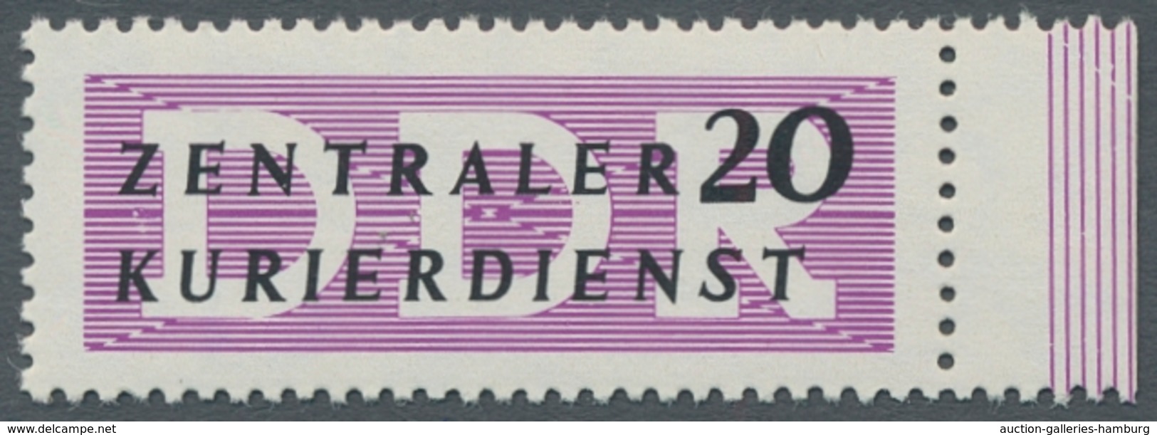 DDR - Dienstmarken B (Verwaltungspost A / Zentraler Kurierdienst): 1956, "20 Pfg. ZKD Mit Wasserzeic - Otros & Sin Clasificación